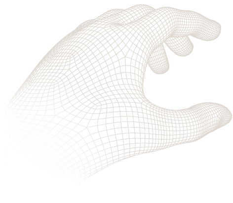 Mano izquierda wireframe